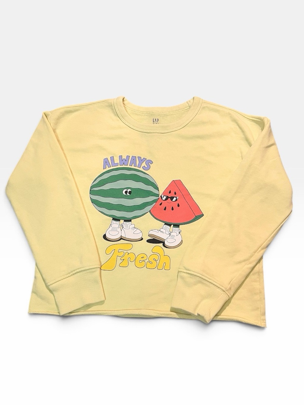 GapKids x Lauren Martin Graphic Crewneck Sweatshirt 'Always Fresh' Watermelon M8